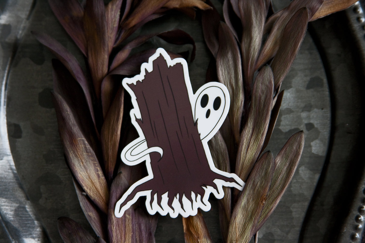 Haunted Forest Ghost Vinyl Sticker