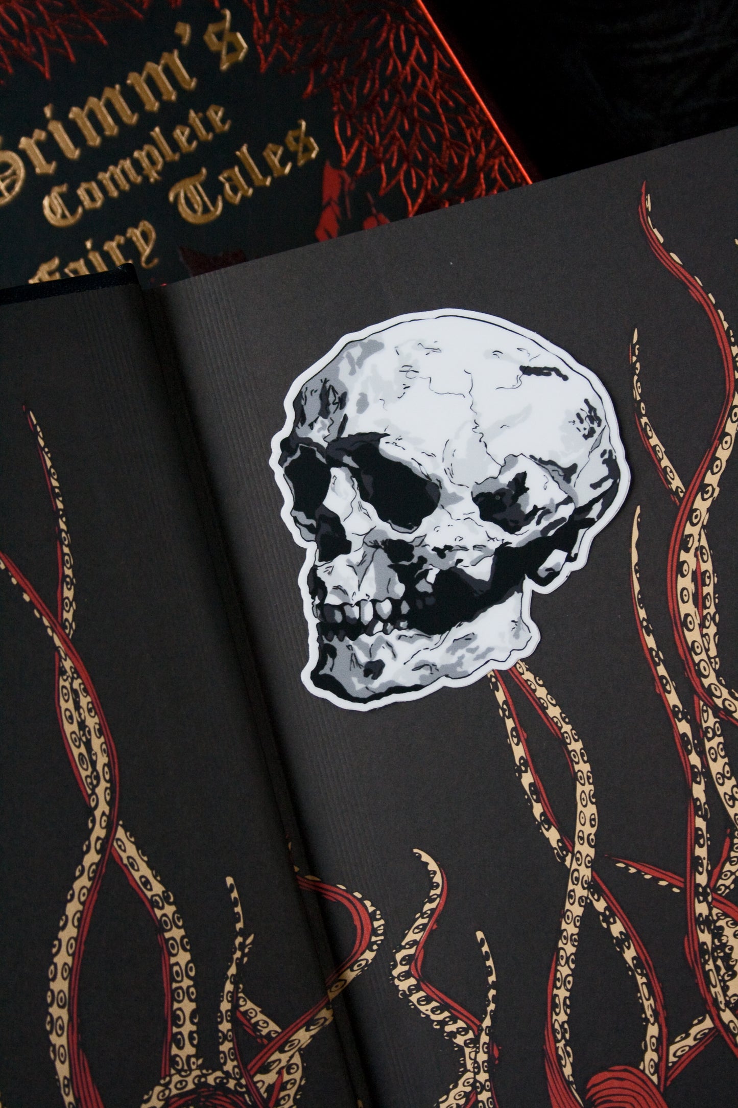 Spooki Skull Vinyl Sticker - Small